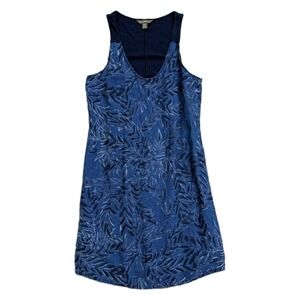 Tommy Bahama Linen Front Palm Print Sleeveless Sheath Dress Casual‎ Medium